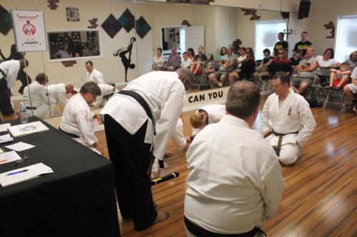 Steven Receiving his Black Belt